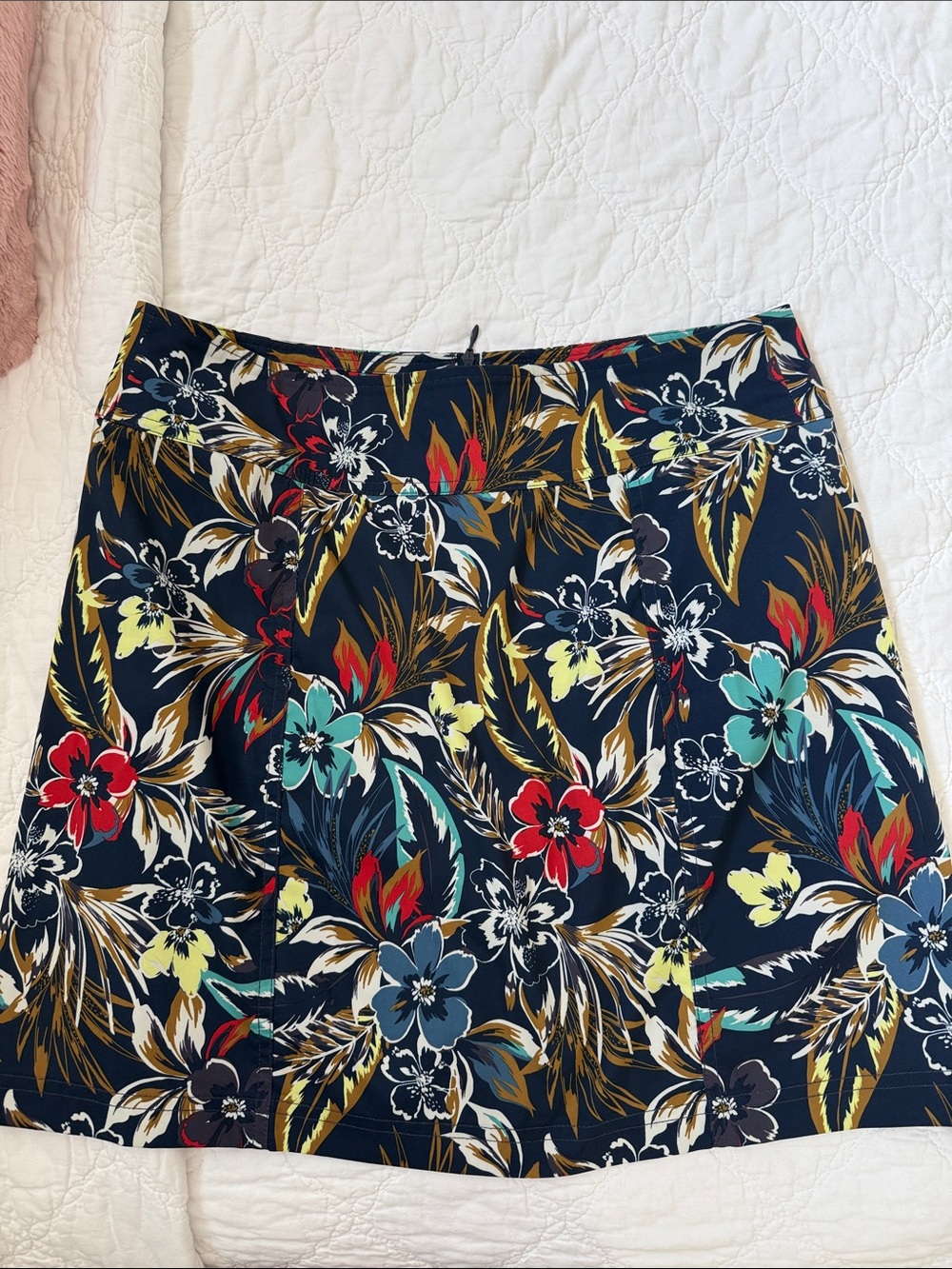 Royal Robbins Navy Tropical Print Skirt